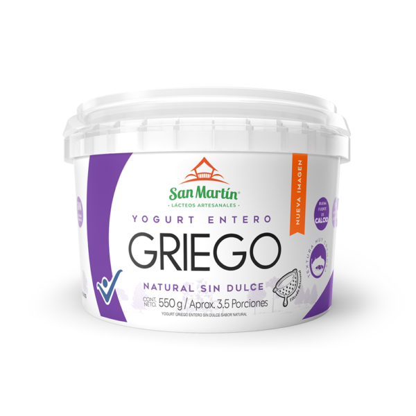 Griego Natural Entero Sin Dulce 550g