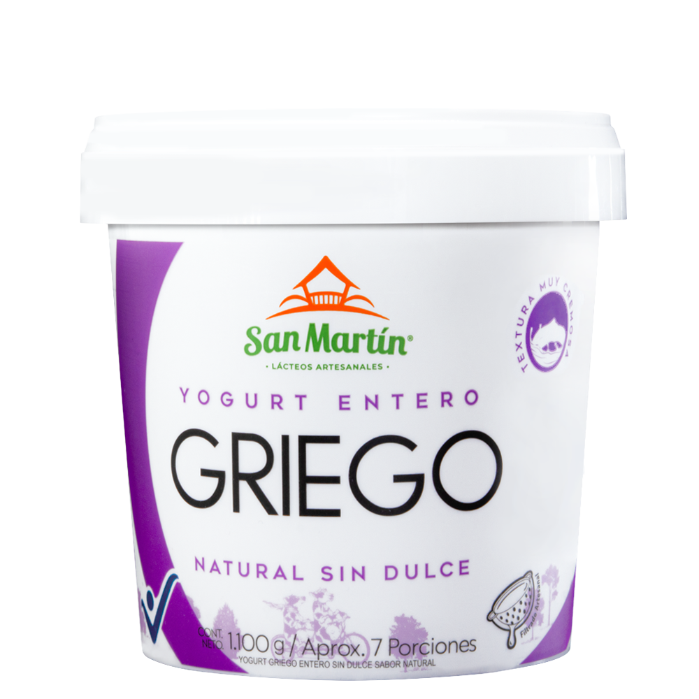Yogurt griego entero natural sin dulce