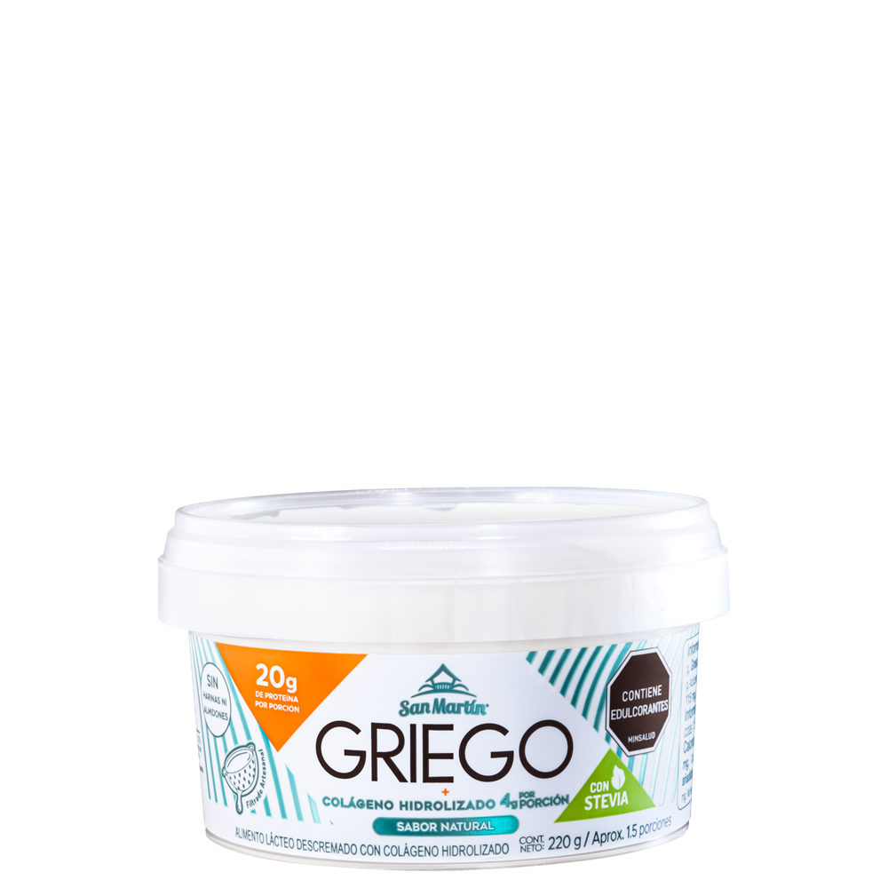 Yogurt griego + colágeno hidrolizado