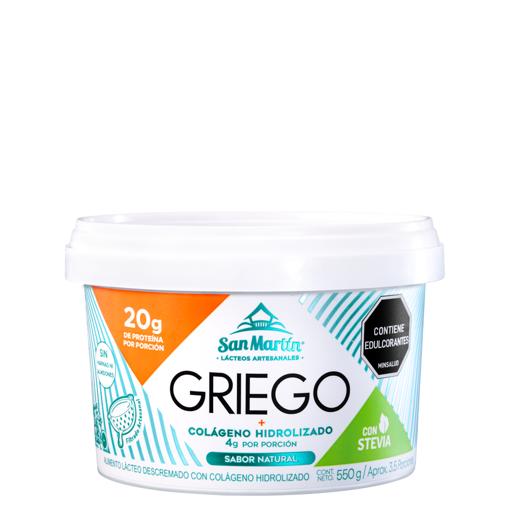 Yogurt griego + colágeno hidrolizado