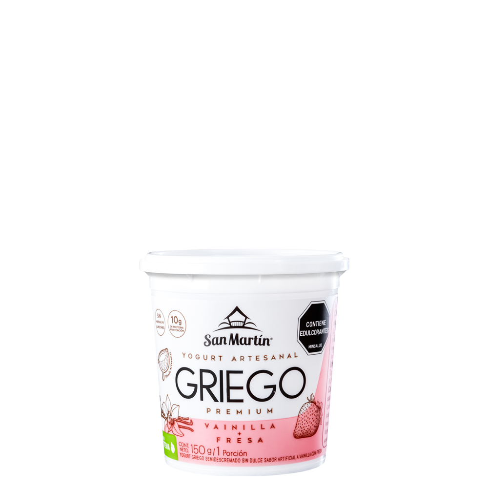Yogurt artesanal premium vainilla + fresa