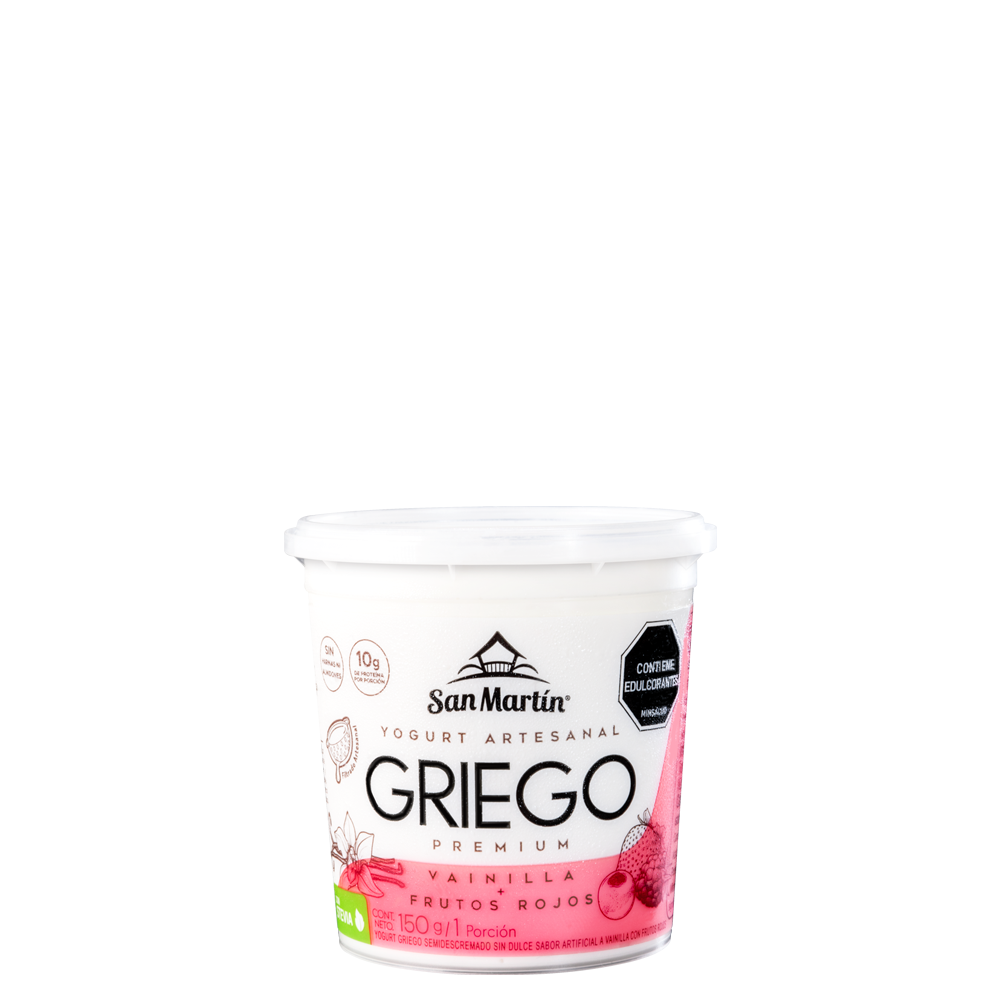 Yogurt artesanal premiun vainilla + frutos rojos