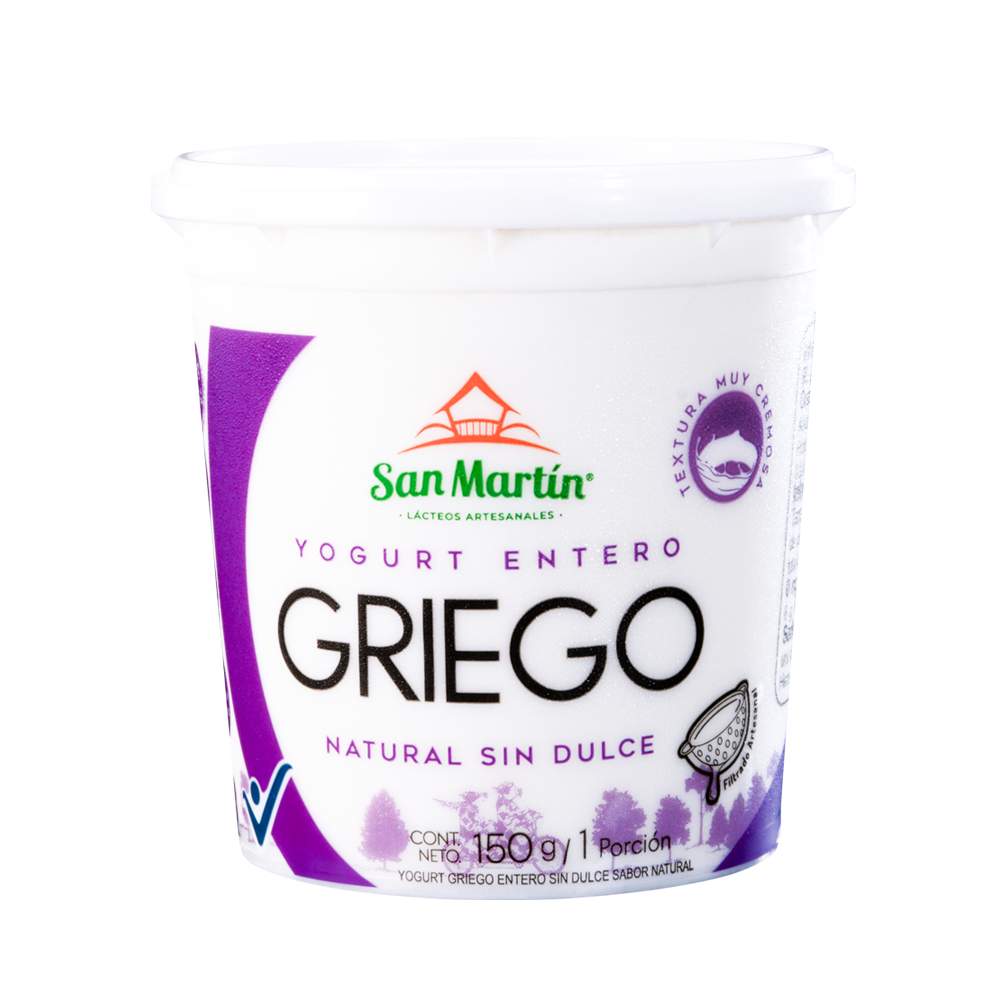 Yogurt Entero Griego Natural Sin Dulce 150g - San Martín Lácteos