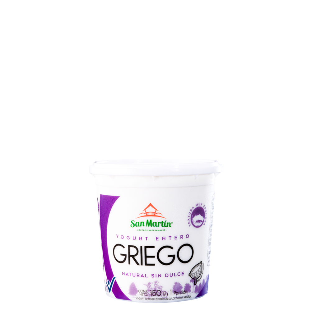 Yogurt griego entero natural sin dulce