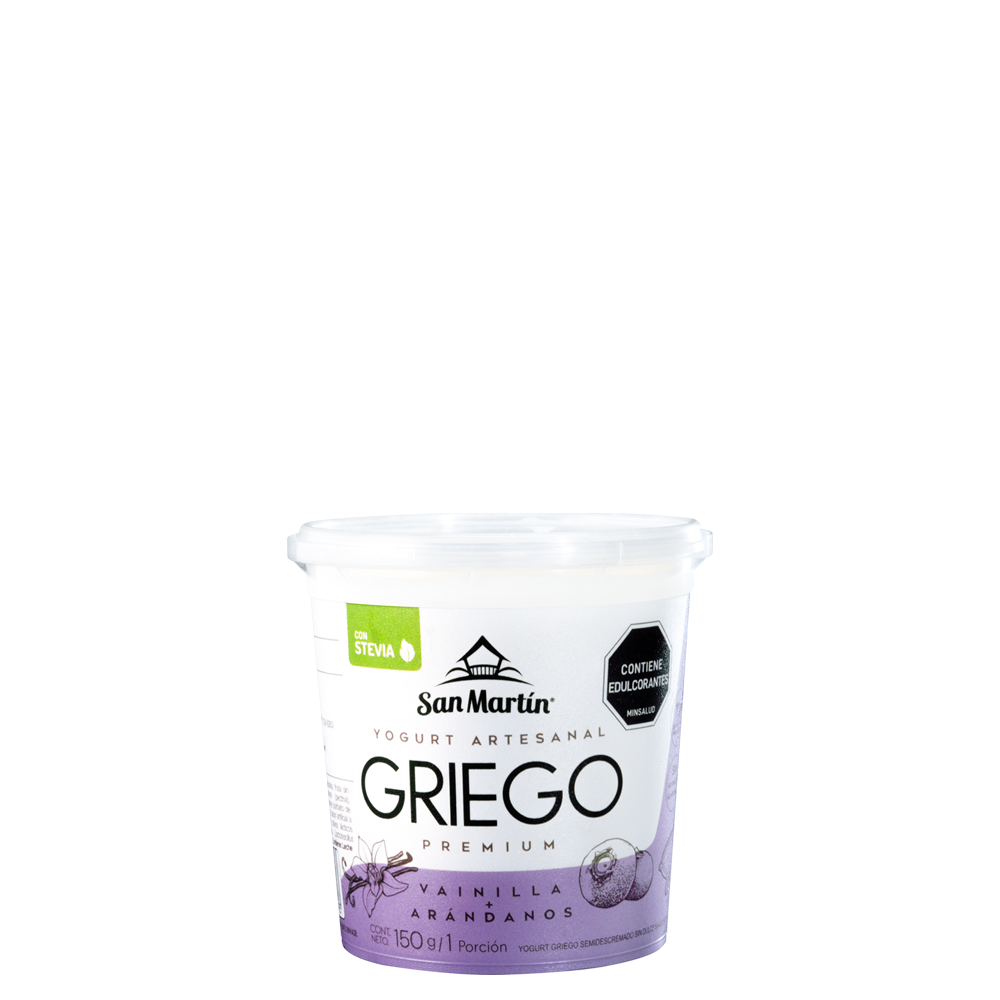 Yogurt artesanal premiun vainilla + arándanos