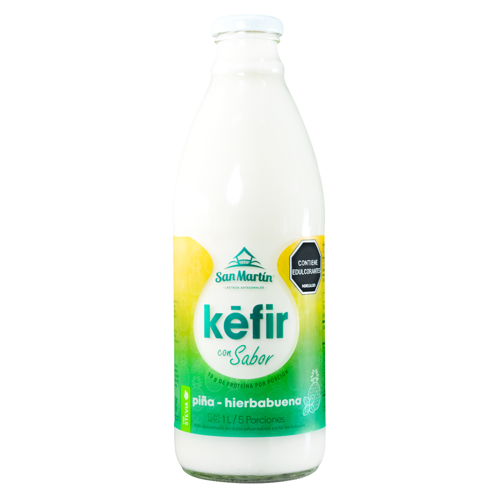 Kéfir Piña Hierbabuena